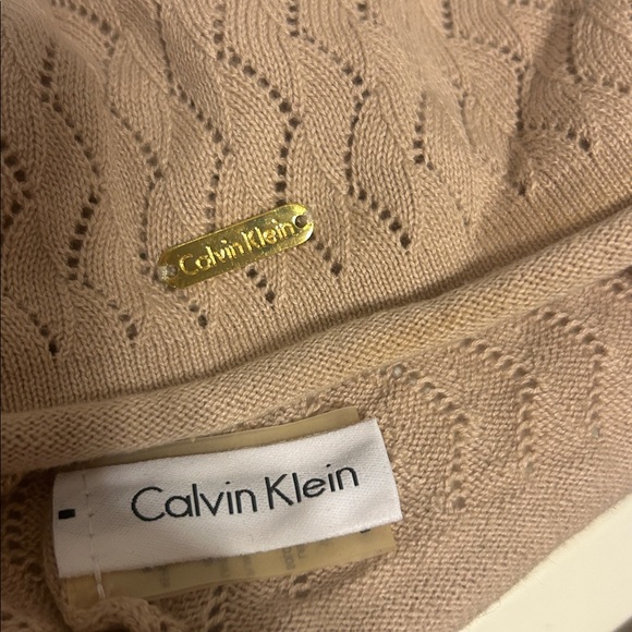 Calvin Klein Light Brown Knit Beanie - Picture 2 of 3